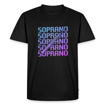 Retro Vintage Classic Soprano Instrument Guita - Men's Premium Organic T-Shirt - black - Front - Nico (187cm)