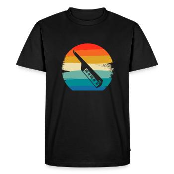 Retro Vintage Classic Keytar Player Instrument - T-shirt Premium bio Homme - noir - Devant - Nico (187cm)