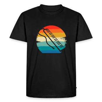 Retro Vintage Classic Melodica Player Instrument - T-shirt Premium bio Homme - noir - Devant - Nico (187cm)