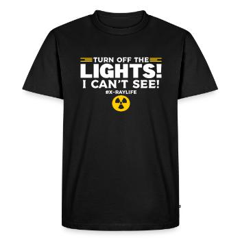 Turn Off The Lights I Can't See Radiology X-Ray Ra - Men's Premium Organic T-Shirt - black - Front - Nico (187cm)