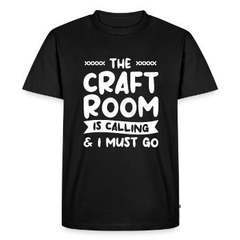 La salle de bricolage m’appelle et je dois aller crocheter Quil - T-shirt Premium bio Homme - noir - Devant - Nico (187cm)