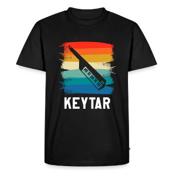 Retro Vintage Classic Keytar Player Instrument - T-shirt Premium bio Homme - noir - Devant - Nico (187cm)