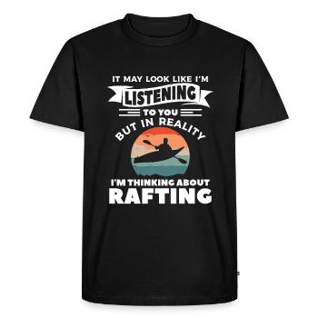 On peut avoir l’impression que je vous écoute rafting Kaya - T-shirt Premium bio Homme - noir - Devant - Nico (187cm)