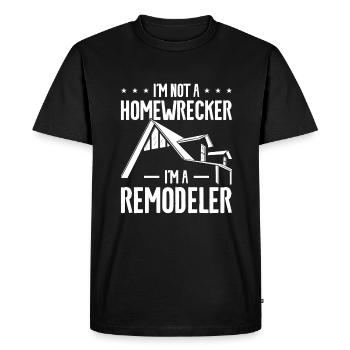 Je ne suis pas un démolisseur je suis un rénovateur De maison Améliorer - T-shirt Premium bio Homme - noir - Devant - Nico (187cm)