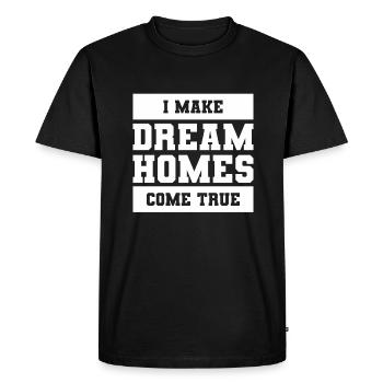 Je fais des maisons de rêve une véritable main de rénovation domiciliaire - T-shirt Premium bio Homme - noir - Devant - Nico (187cm)