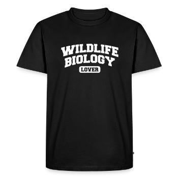 Wildlife Biology Lover Biologist - Men's Premium Organic T-Shirt - black - Front - Nico (187cm)