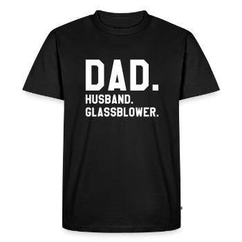 Dad Husband Glassblower Glass Hobby Glassblowing - Men's Premium Organic T-Shirt - black - Front - Nico (187cm)