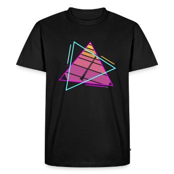 Retro Vintage Classic Clarinet Instrument Guita - Men's Premium Organic T-Shirt - black - Front - Nico (187cm)