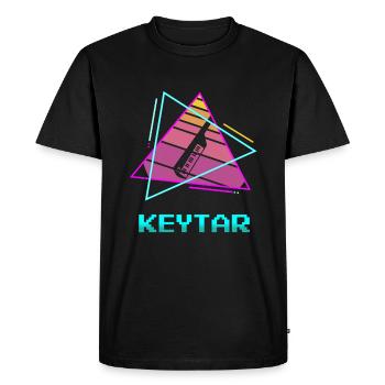 Rétro Vintage Classic Keytar Player Instrument - T-shirt Premium bio Homme - noir - Devant - Nico (187cm)
