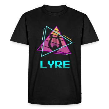 Retro Vintage Classic Lyre Player Instrument - Men's Premium Organic T-Shirt - black - Front - Nico (187cm)
