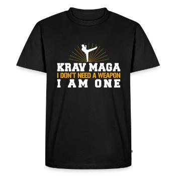 Krav Maga Apparel Israélien Self - T-shirt Premium bio Homme - noir - Devant - Nico (187cm)