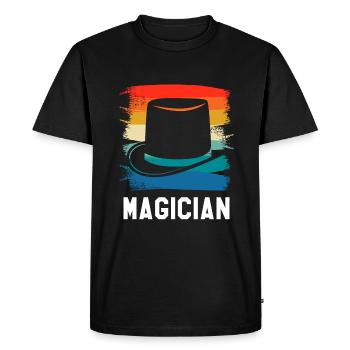 Retro Vintage Classic Magician Magic Trick - T-shirt Premium bio Homme - noir - Devant - Nico (187cm)