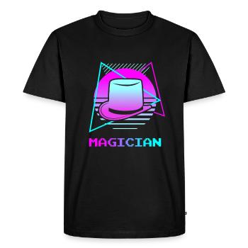 Retro Vintage Classic Magician Magic Trick - T-shirt Premium bio Homme - noir - Devant - Nico (187cm)