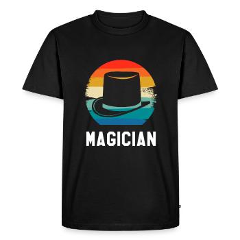 Retro Vintage Classic Magician Magic Trick - T-shirt Premium bio Homme - noir - Devant - Nico (187cm)