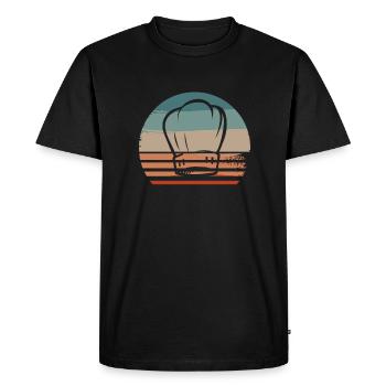 Retro Vintage Classic Chef Cook Cooking - Men's Premium Organic T-Shirt - black - Front - Nico (187cm)