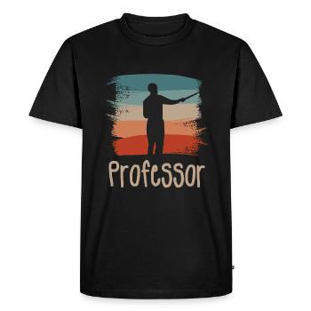 Rétro Vintage Professeur Enseignement Universitaire - T-shirt Premium bio Homme - noir - Devant - Nico (187cm)