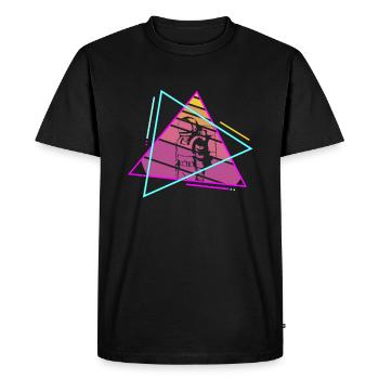 Rétro Vintage Classic Astronaut Aeronautic - T-shirt Premium bio Homme - noir - Devant - Nico (187cm)