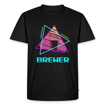 Brasserie Rétro Brassage - T-shirt Premium bio Homme - noir - Devant - Nico (187cm)