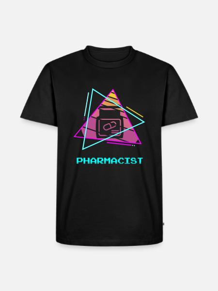 Retro Pharmacist Pharmaceutical Pharmacy - Männer Premium Bio T-Shirt - Schwarz