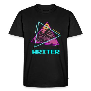 Retro Vintage Writer Professeur d’écriture de livres - T-shirt Premium bio Homme - noir - Devant - Nico (187cm)