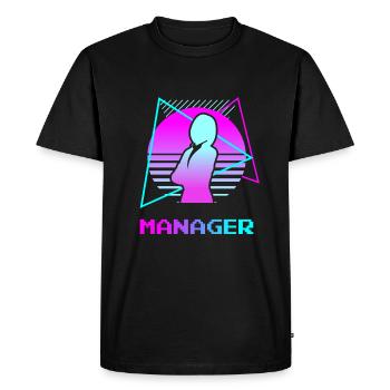 Retro Classic Manager Gestion d’entreprise - T-shirt Premium bio Homme - noir - Devant - Nico (187cm)