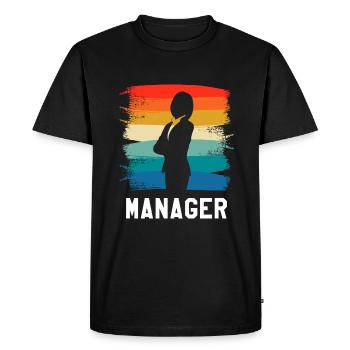 Retro Vintage Classic Manager Gestion d’entreprise - T-shirt Premium bio Homme - noir - Devant - Nico (187cm)