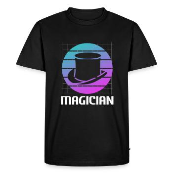 Retro Vintage Classic Magician Magic Trick - T-shirt Premium bio Homme - noir - Devant - Nico (187cm)