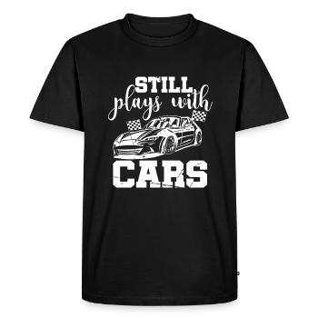 Sports Car Fan Humor Gift - Men's Premium Organic T-Shirt - black - Front - Nico (187cm)