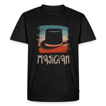 Retro Vintage Classic Magician Magic Trick - T-shirt Premium bio Homme - noir - Devant - Nico (187cm)