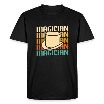 Retro Vintage Classic Magician Magic Trick - T-shirt Premium bio Homme - noir - Devant - Nico (187cm)