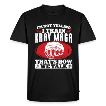 Krav Maga Apparel Israeli Self - Men's Premium Organic T-Shirt - black - Front - Nico (187cm)