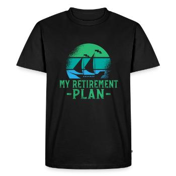 Mon Plan De Retraite Faire De La Voile - T-shirt Premium bio Homme - noir - Devant - Nico (187cm)