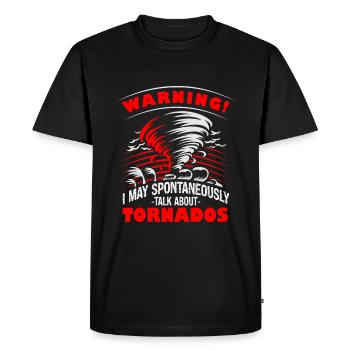 Attention Peut Parler De Tornades Humour - T-shirt Premium bio Homme - noir - Devant - Nico (187cm)