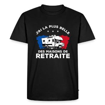 J'ai La Plus Belle Des Maisons De Retraite - T-shirt Premium bio Homme - noir - Devant - Nico (187cm)