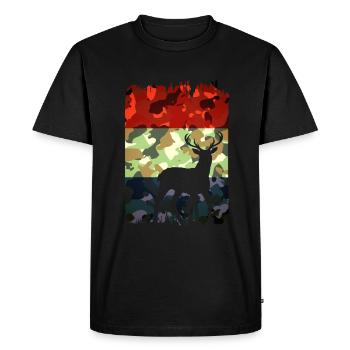 Hunting man humor French - Men's Premium Organic T-Shirt - black - Front - Nico (187cm)
