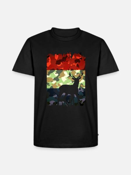 Hunting man humor French - Men's Premium Organic T-Shirt - black