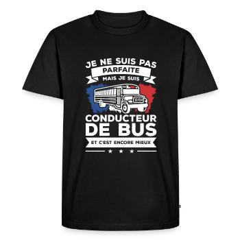 Je Ne Suis Pas Parfaite Mais Je Suis Conducteur De - T-shirt Premium bio Homme - noir - Devant - Nico (187cm)