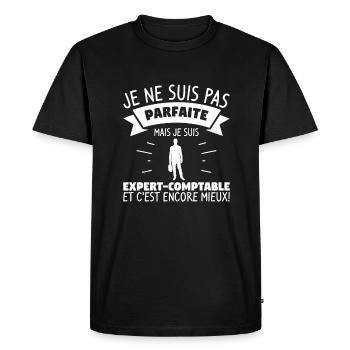 Je Ne Suis Pas Parfaite Mais Je Suis - T-shirt Premium bio Homme - noir - Devant - Nico (187cm)