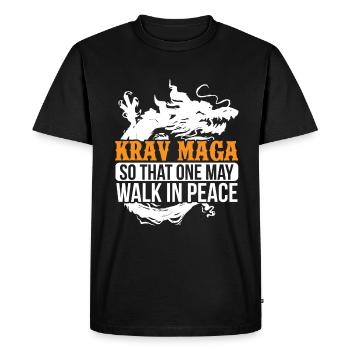 Krav Maga Vêtements Israélien Self - T-shirt Premium bio Homme - noir - Devant - Nico (187cm)
