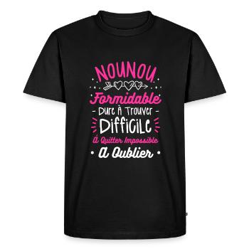 Nounou Formidable Dure À Trouver Difficile À - T-shirt Premium bio Homme - noir - Devant - Nico (187cm)