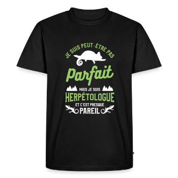 Je Suis Peut-Être Parfait Mais Je Suis - T-shirt Premium bio Homme - noir - Devant - Nico (187cm)