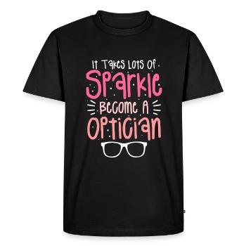 Il faut beaucoup d’éclat pour devenir opticien - T-shirt Premium bio Homme - noir - Devant - Nico (187cm)