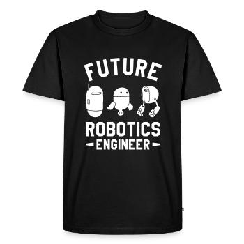 Futur Ingénieur en robotique Génie scientifique - T-shirt Premium bio Homme - noir - Devant - Nico (187cm)