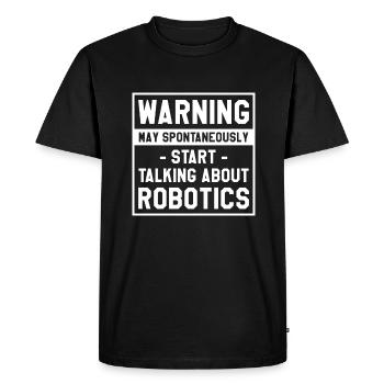 Avertissement peut spontanément commencer à parler de - T-shirt Premium bio Homme - noir - Devant - Nico (187cm)