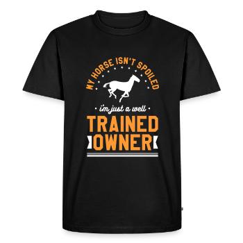 My Horse Isn't Spoiled I'm Just A Well Trained - Men's Premium Organic T-Shirt - black - Front - Nico (187cm)