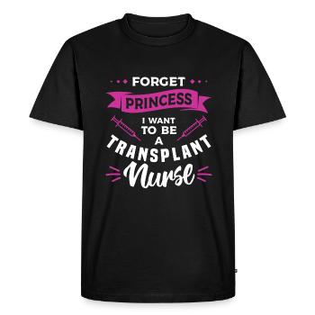 Oubliez la princesse Je veux être infirmière en transplantation - T-shirt Premium bio Homme - noir - Devant - Nico (187cm)