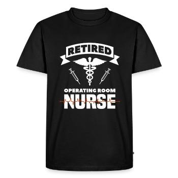 Retired Operating Room Nurse OR Retirement Nurses - Men's Premium Organic T-Shirt - black - Front - Nico (187cm)