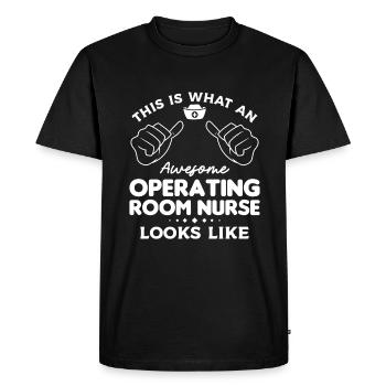 This Is What An Awesome Operating Room Nurse Looks - Men's Premium Organic T-Shirt - black - Front - Nico (187cm)