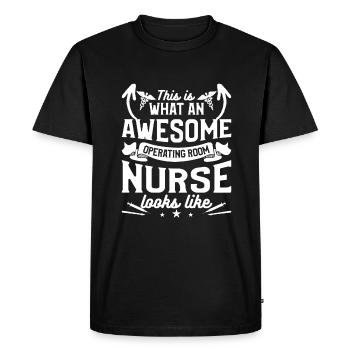 This Is What An Awesome Operating Room Nurse Looks - Men's Premium Organic T-Shirt - black - Front - Nico (187cm)