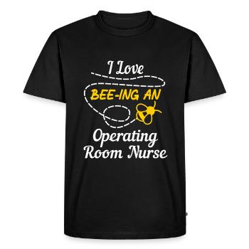 J’adore faire le bee-ing Une infirmière de salle d’opération OU des infirmières - T-shirt Premium bio Homme - noir - Devant - Nico (187cm)